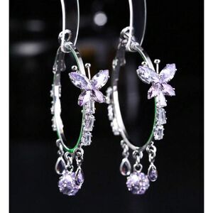 Butterfly Hoop Earrings